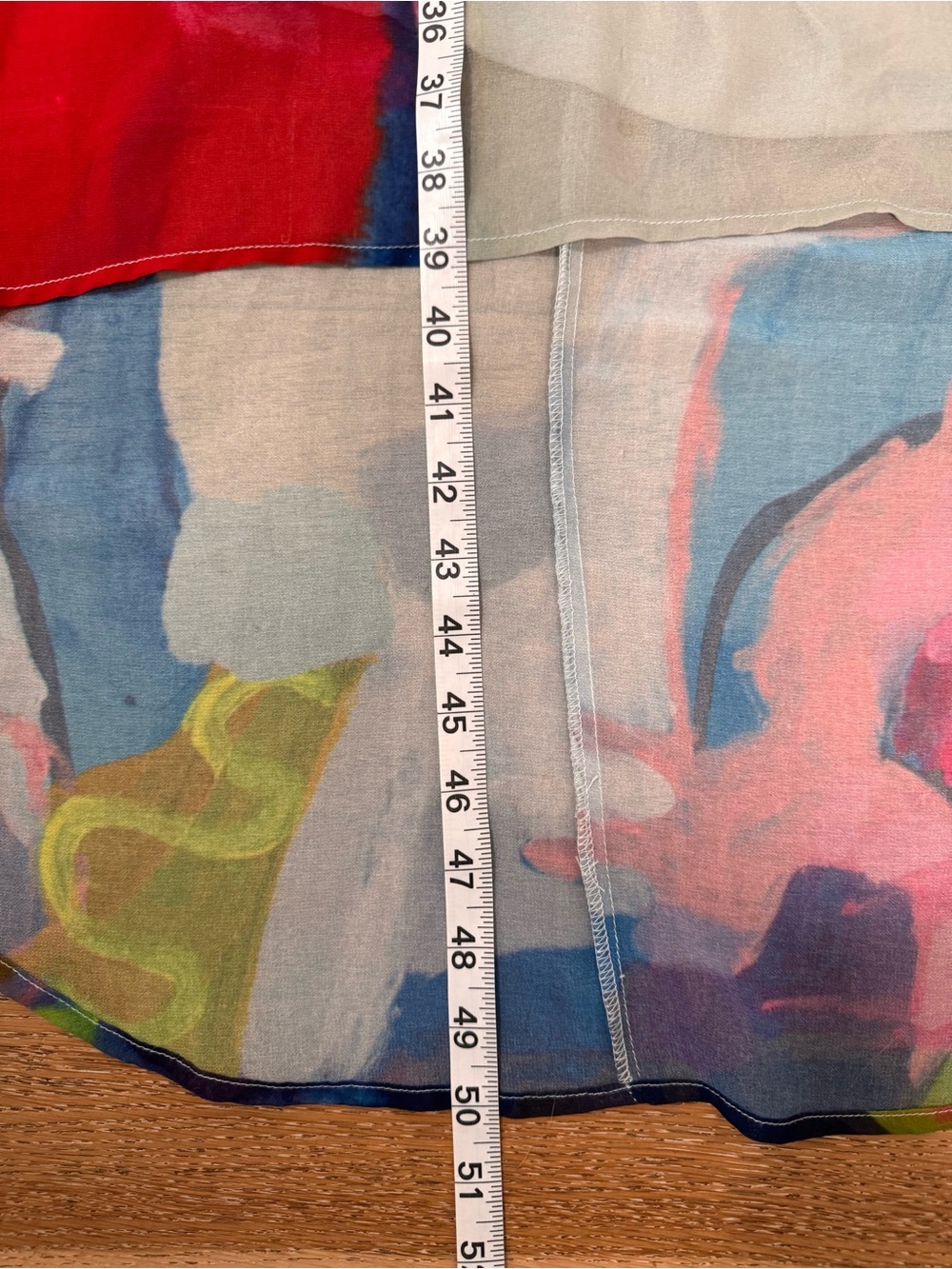 Claire Desjardins Sleeveless High-Low Dress Sz Small Abstract Art Print V Neck - Picture 10 of 13